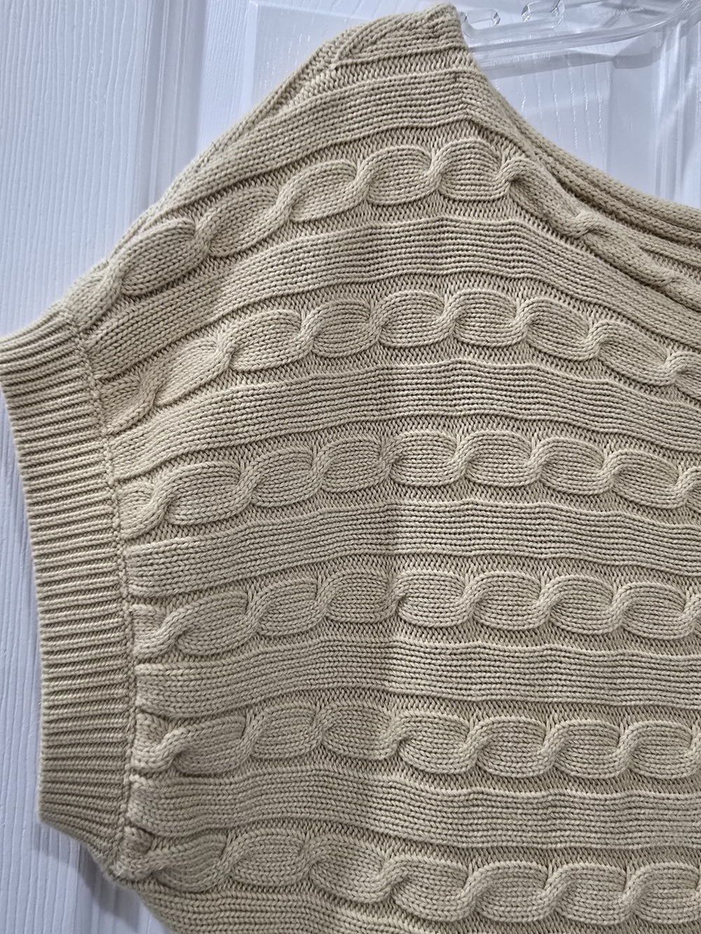 Ralph Lauren Sport Cream Cable-Knit Short Sleeve Sweater Size L - Picture 2 of 6